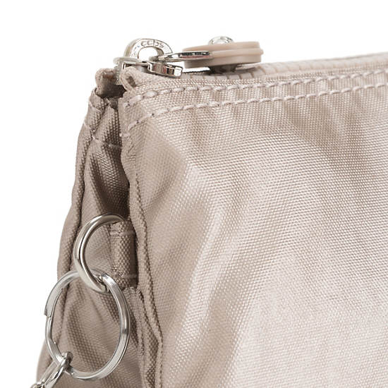 Bolso Pequeño Kipling Creativity Large Metallic Beige | MX 1712WN